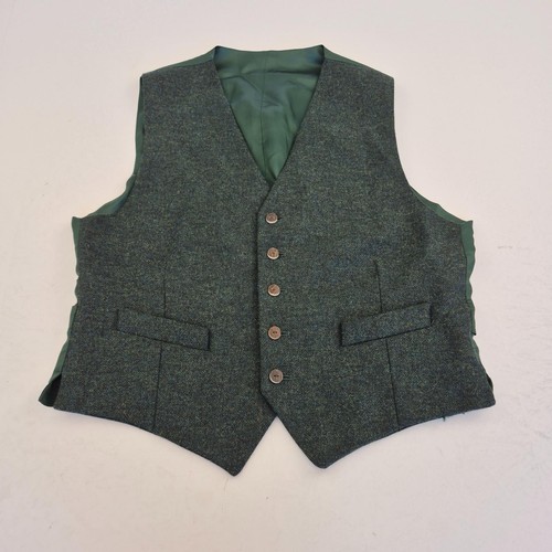 Gilet verde uomo tweed - gilet,