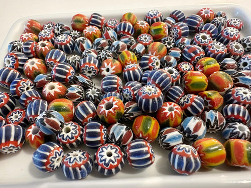 Perline vetro multicolore - vetro,