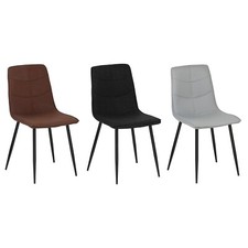 Sedia PALMA In Similpelle Imbottita Con Gambe In Metallo