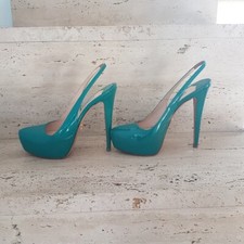 Prada Decoltè In Vernice Numero 37 Colore Ottanio