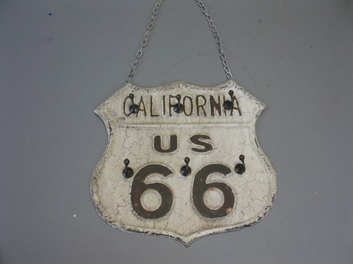 Cartello metallo route 66 - route,