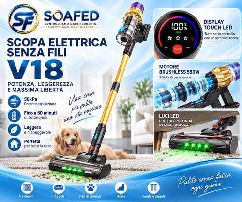 Scopa elettrica senza - scopa, v18