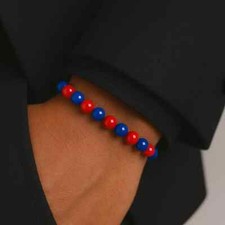 Bracciale Perle Rosso Blu