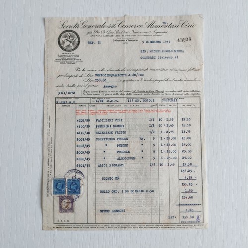 1935 cirio società conserve - cirio,