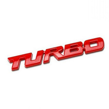 Adesivo auto TURBO ROSSO 3D