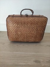 Borsa Valigia In Vimini e Rattan Originale Vintage Anni 60
