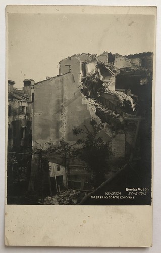 Cartolina venezia bomba - venezia,
