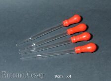 pipette pasteur  4x 9cm contagocce vetro non graduata acquario nutrizione LAB