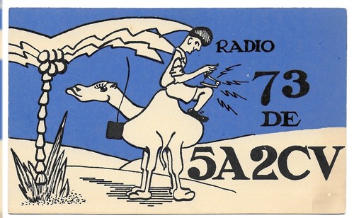 Qsl 5a2cv amateur radio - qsl,
