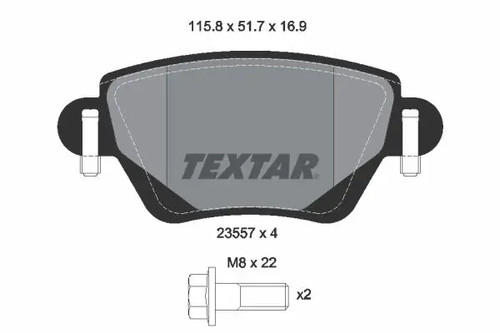 Pastiglie freno 2355702 textar - freno,