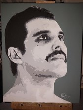 Freddie Mercury, opera originale dipinta a mano. 16"x20"