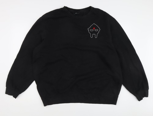 Felpa pullover nera uomo