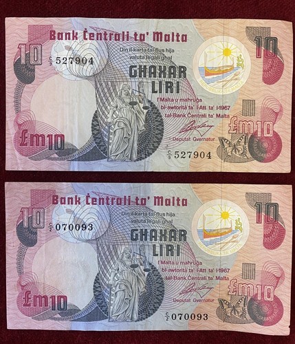 Banconote lire maltesi 10 - 2,