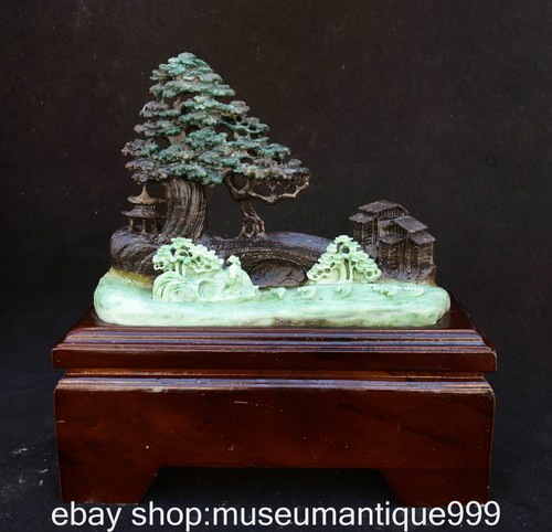 Statua legno intaglio - , giada