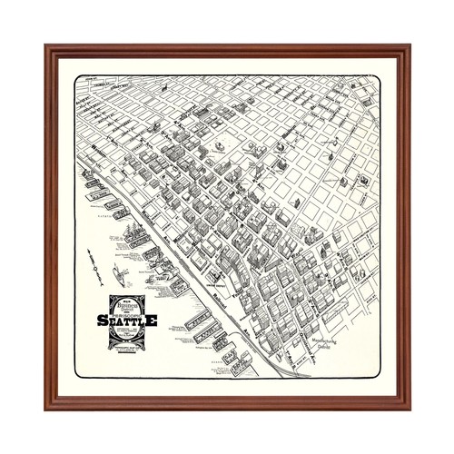 Vecchia mappa seattle wa - mappa, seattle,