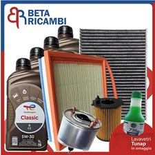 Kit Tagliando Per Citroen C4 1.6 Hdi 90 110 115  Filtri 4 Olio 5W30 Total