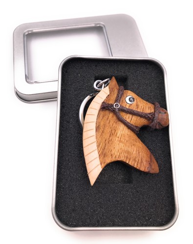 Portachiavi legno cavallo - portachiavi,