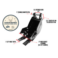 Benna trincea stretta 8" per