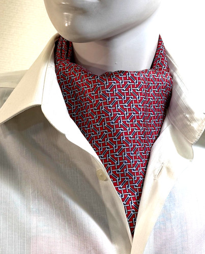 Cravatta ascot motivo anello - ascot,