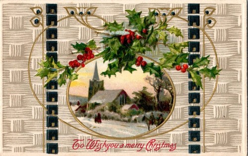 Cartolina natale vintage - cartolina,