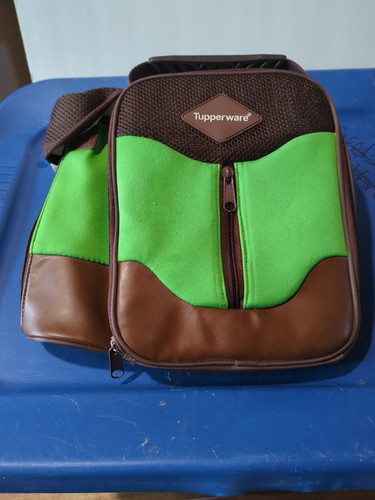 Vintage green brown tupperware - vintage,