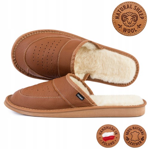 Pantofole uomo pelle lana - , di