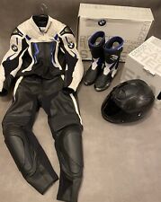 SET BMW HP2 Sport Clothing Leather Jacket & Pants + Boots + Carbon Helmet Og Box