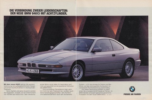 Bmw 840 pubblicità - bmw, ci