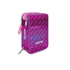 Astucci 3 Zip Giotto Collezione Shiny Viola