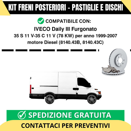 Kit freni posteriori - posteriori, per