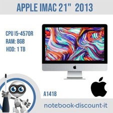 APPLE iMac 21" Late 2013  Cpu i5-4570R Ram 8gb HDD 1 Tb  Catalina A1418 GRADO A-