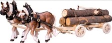 HORSES CARRIAGE SCULPTURE CM