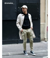 Pantalone cargo uomo Gianni Lupo elasticizzato slim fit beige/sabbia tascone est