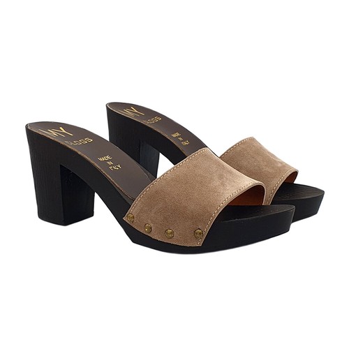 Sabot con tacco alto tomaia - sabot,