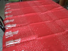 TOVAGLIA PURO COTONE NATALE NATALIZIA RETTANGOLARE CON RENNE DISEGNATE - NUOVA