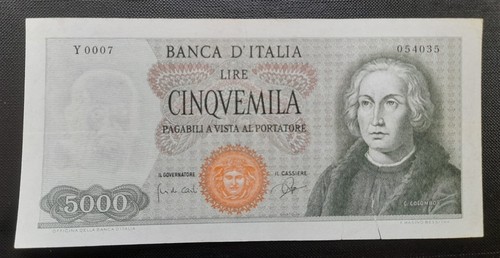 5000 lire colombo - lire, primo