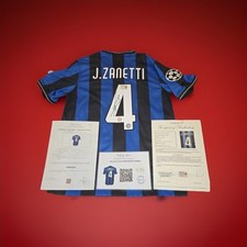 maglia Inter Zanetti Champions TRIPLETE 2010 3 COA  AUTOGRAFIA +video INTERACTIV