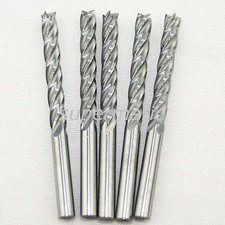 5x 1/8'' 3.175mm HQ Carbide CNC Four 4 Flute Spiral Bit End Mill Cutter CEL 22mm