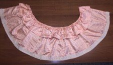 Tenda mantovana arricciata con balza e ricamo, velcro, poliestere effetto seta