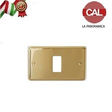 PLACCA 1P OTTONE LUCIDO serie