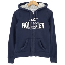 Hollister Felpa Donna Zip Blu