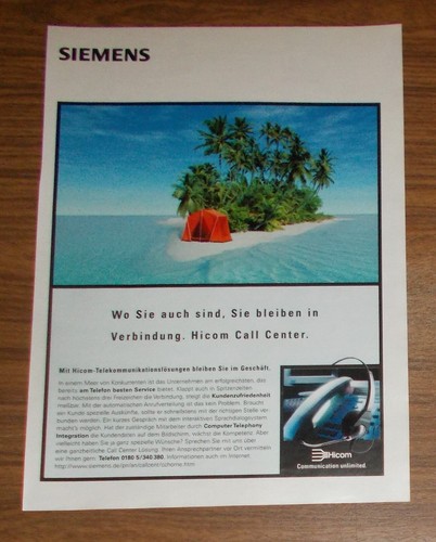 Rara pubblicità siemens hicom - rara,