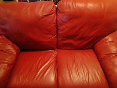 Divano posti pelle rosso - 2,