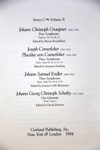 Sinfonia 1720 1840 - la, 1720-1840