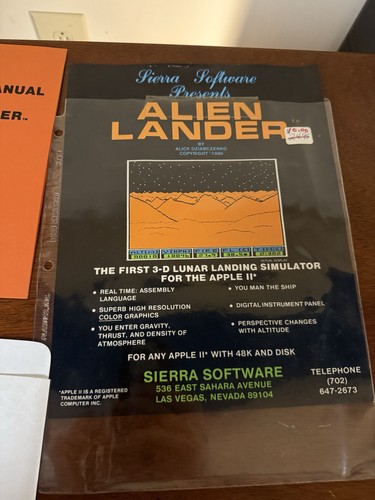 Alien lander sierra - alien,