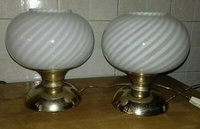 Pair table lamps spiral - of,