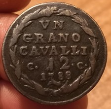 Moneta Grano 12 Cavalli 1788