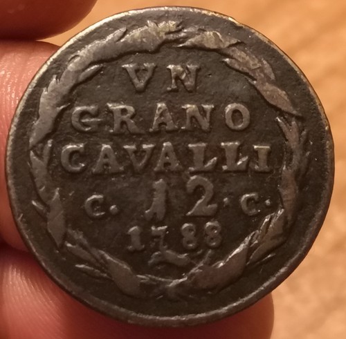 Moneta grano cavalli 1788 - grano,