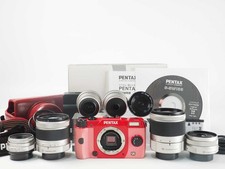 Fotocamera digitale Pentax Q7 rossa × rosa 7 obiettivi 6661 scatti con scatol...