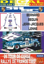 DECAL PORSCHE 911 SC B.BEGUIN